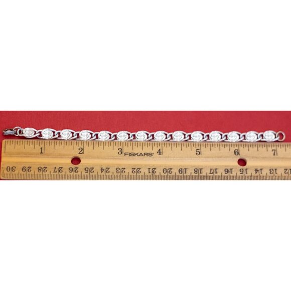 7 inch, Vintage Links Silver Tone Aluminum Bracelet by Sarah Coventry - F38 - Picture 3 of 3